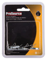 ProSource PH-121010-PS Picture Hanger, 10 lb, Steel, Zinc, Zinc, Nail-In Mounting