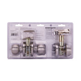 ProSource B9621BRA4F Deadbolt and Entry Lockset, Knob Handle, Ball Design, Stainless Steel, 3 Grade, Stainless Steel, Pack of 2