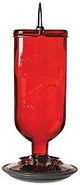 Perky-Pet 8109-2 Bird Feeder, 16 oz, 4-Port/Perch, Glass/Metal, Red, 10.6 in H, Pack of 2