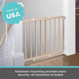North States White 30 in. H X 28-42 in. W Wood Child Safety Gate