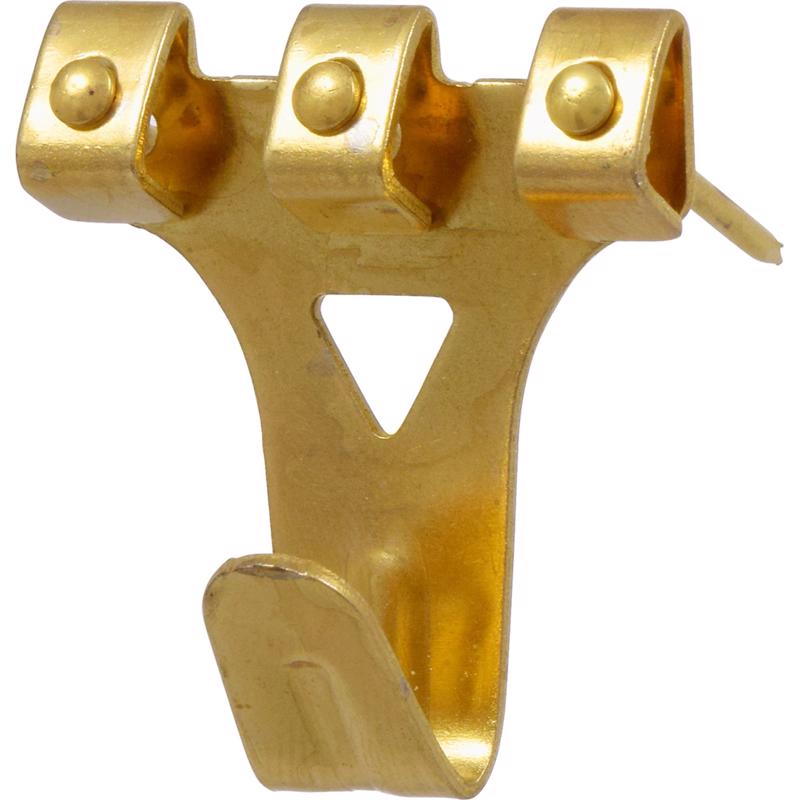 HILLMAN Brass-Plated Gold Assorted Picture Hanger 5 pk, Pack of 10