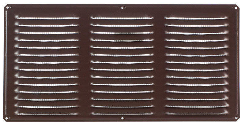 Air Vent 8 in. H X 16 in. L Brown Aluminum Undereave Vent, Pack of 24