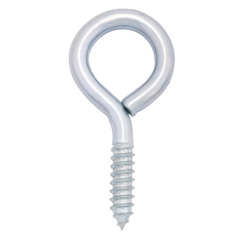Hampton 7/16 in. D X 3-7/8 in. L Zinc-Plated Steel Screw Eye 325 lb. cap. 10 pk, Pack of 10