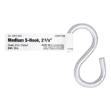 Hampton Medium Zinc-Plated Silver Steel 2.125 in. L S-Hook 55 lb 1 pk, Pack of 20