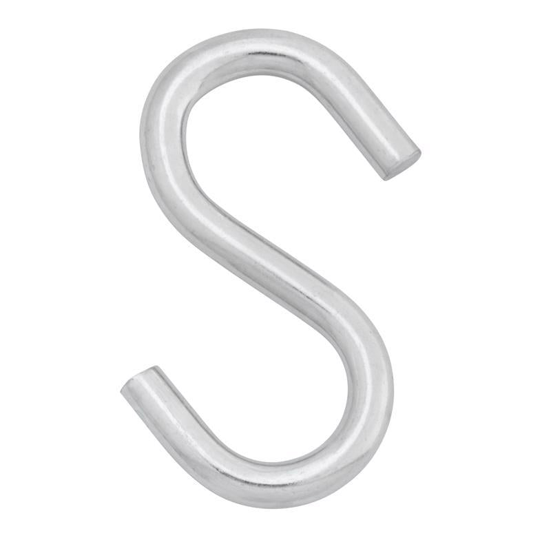 Hampton Medium Zinc-Plated Silver Steel 2.75 in. L S-Hook 160 lb 1 pk, Pack of 20
