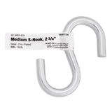 Hampton Medium Zinc-Plated Silver Steel 2.75 in. L S-Hook 160 lb 1 pk, Pack of 20
