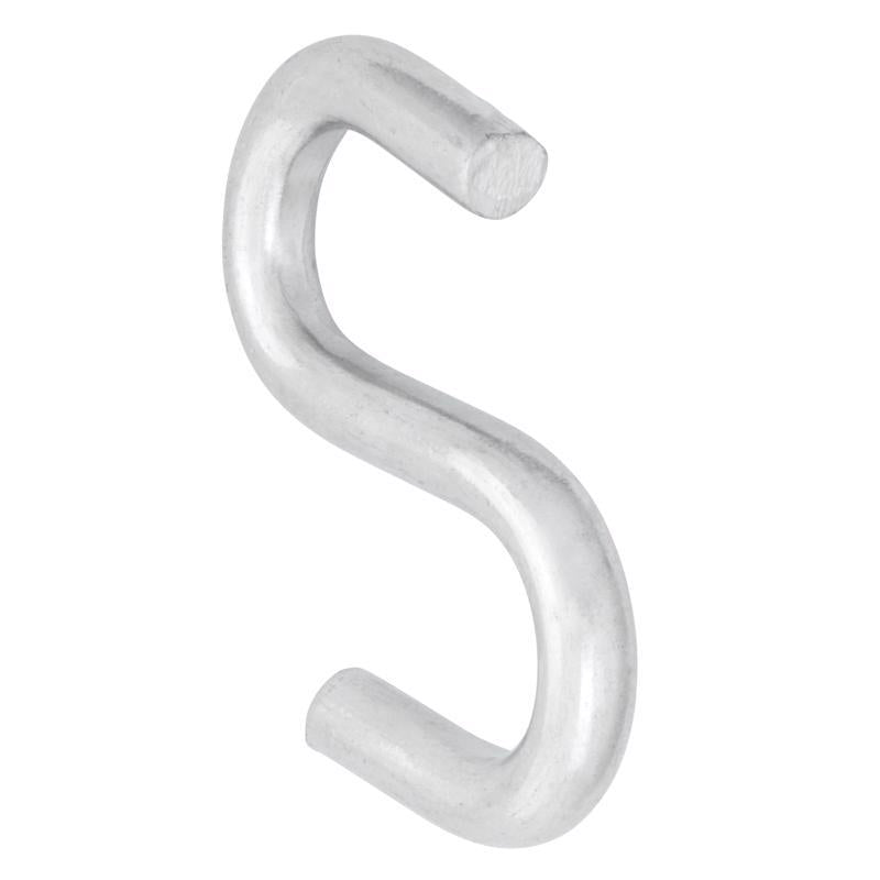 Hampton Small Zinc-Plated Silver Steel 2 in. L S-Hook 150 lb 1 pk, Pack of 20