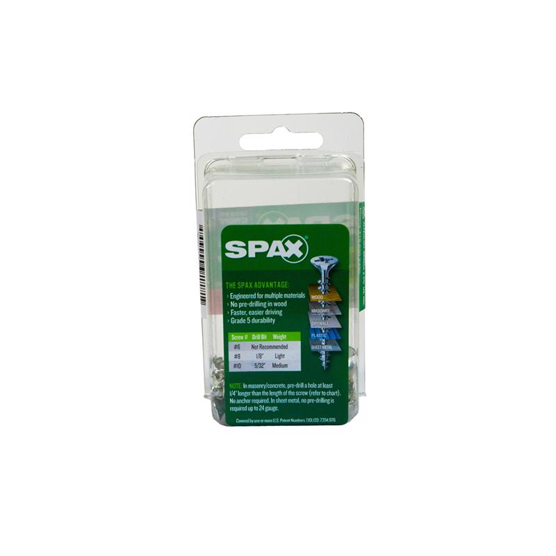 SPAX Multi-Material No. 8 Label X 1 in. L Unidrive Flat Head Serrated Construction Screws