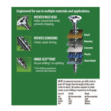 SPAX Multi-Material No. 10 Label X 1-1/4 in. L Unidrive Flat Head Serrated Construction Screws