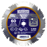 Vulcan 410331OR Circular Saw Blade, 7-1/4 in Dia, 5/8 and 13/16 Diamond in Arbor