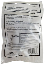 ProSource PMB-243-3L Dishwasher Connector, Clamp, Rubber/Steel, Black