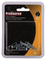 ProSource PH-121030-PS Picture Hanger, 30 lb, Steel, Zinc, Zinc, Nail-In Mounting
