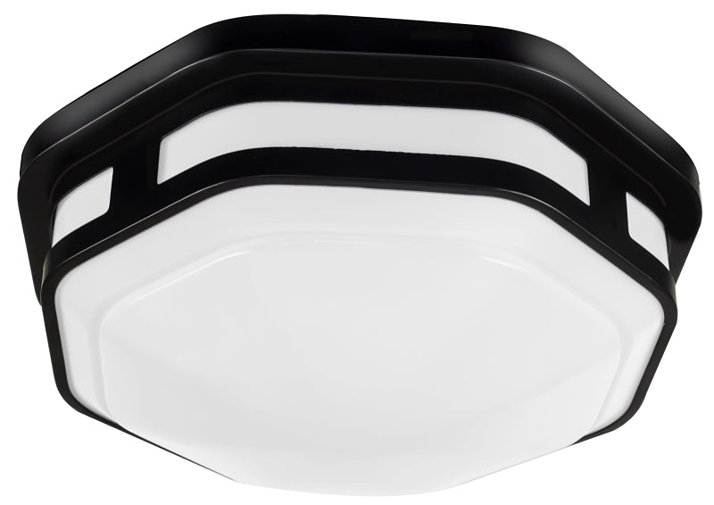 ETI Color Preference Series FME-10-802-MV-N-N-B Hexagon Lighting, 120 VAC, LED Lamp, 830 Lumens, Black Fixture