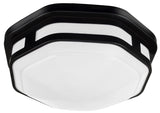 ETI Color Preference Series FME-10-802-MV-N-N-B Hexagon Lighting, 120 VAC, LED Lamp, 830 Lumens, Black Fixture