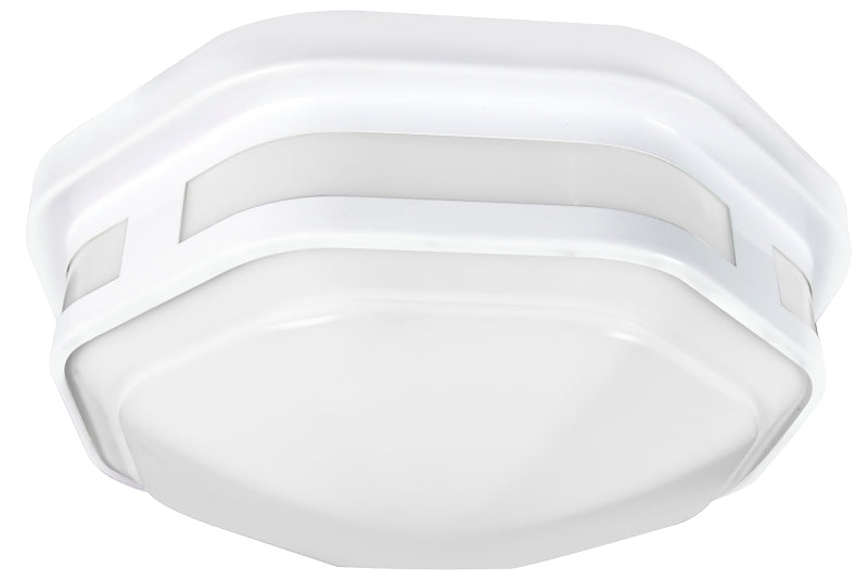 ETI Color Preference Series FME-10-802-MV-N-N-W Hexagon Lighting, 120 VAC, LED Lamp, 830 Lumens, White Fixture