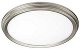 ETI 56572114 Flushmount with Color Preference and Nightlight, Brushed Nickel Fixture, 120 V, 14 W, Integrated LED Lamp