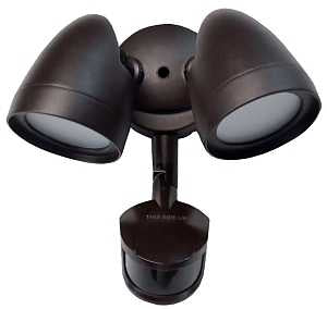 ETI SC-2HD-2400LM-8-CP3-SV-BZ Security Light, 120 VAC, 14 W, 2 -Lamp, LED Lamp, Bright White/Daylight/Soft White