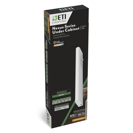 ETI Nexus Series B04015301A Under Cabinet Light, 120 V, 6 W, LED Lamp, 500 Lumens, Plastic Fixture
