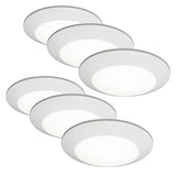 ETI Altair ALSD Series 63328101-6PK Downlight, 15 W, 120 V, LED Lamp, Polymer, Powder-Coated