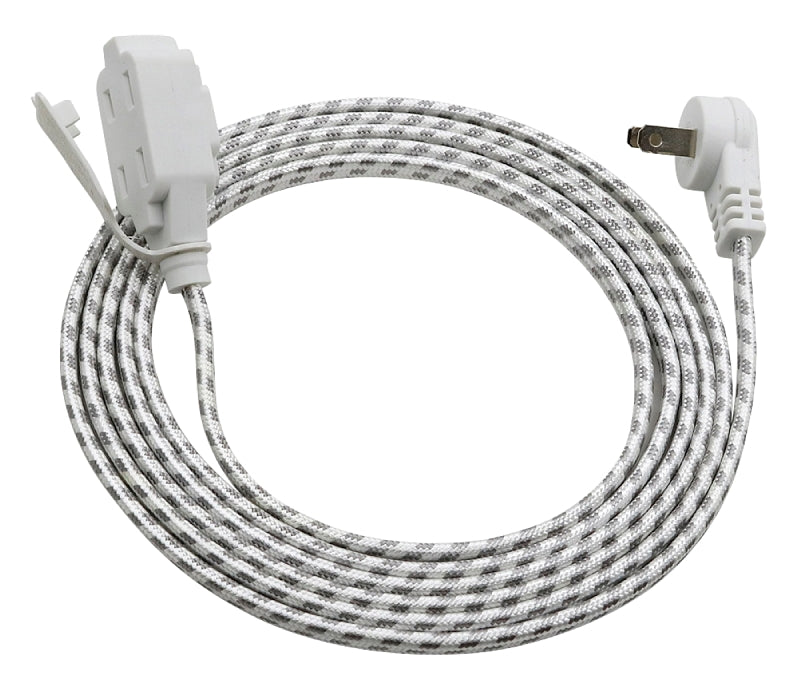 PowerZone ORFC926609 Extension Cord, 16 AWG Cable, 9 ft L, Gray