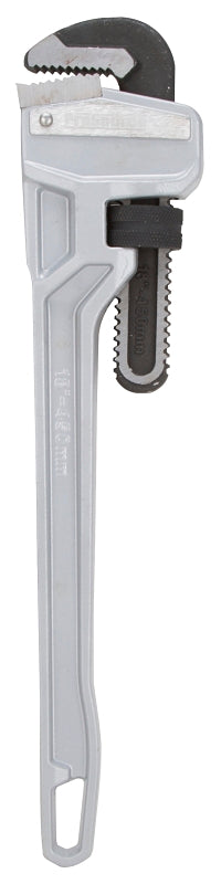 Vulcan JL40141 Pipe Wrench, 50 mm Jaw, 18 in L, Serrated Jaw, Aluminum, Powder-Coated, Heavy-Duty Handle