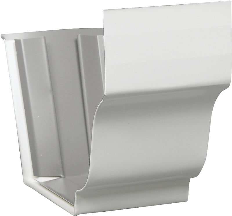 Amerimax 27209 Gutter Connector, 5 in Gutter, Aluminum, White