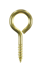 Ace 5/32 in. D X 1-7/16 in. L Polished Brass Screw Eye 30 lb. cap. 3 pk, Pack of 5