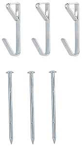 ProSource PH-121050-PS Picture Hanger, 50 lb, Steel, Zinc, Zinc, Nail-In Mounting