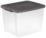 Sterilite 19373V06 Shelf Tote, Plastic, Clear, 19-7/8 in L, 15-1/2 in W, 14-3/4 in H, Pack of 6
