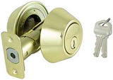 ProSource D272-RU5B Deadbolt, 3 Grade, Polished Brass, 2-3/8 to 2-3/4 in Backset, KW1 Keyway, Pack of 3