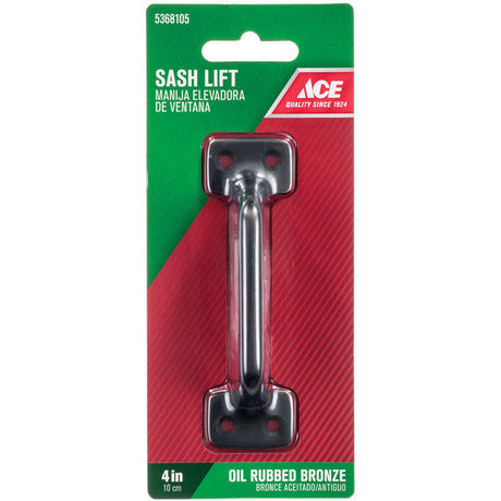 Ace 4 in. L Oil Rubbed Bronze Bronze Universal Sash Lift Handle 1 pk, Pack of 5