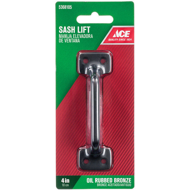 Ace 4 in. L Oil Rubbed Bronze Bronze Universal Sash Lift Handle 1 pk, Pack of 5