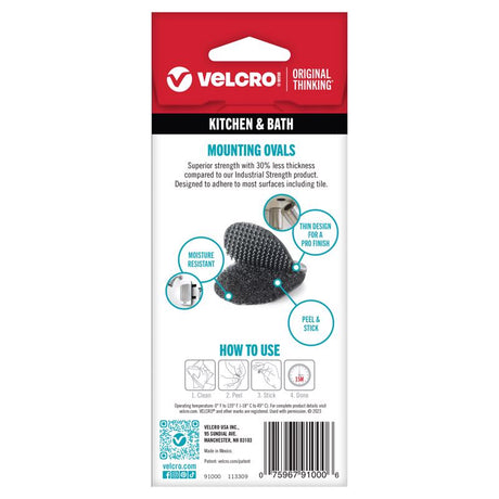 VELCRO Brand Heavy Duty Low Profile Small Nylon Hook and Loop Fastener 1 in. L 10 pk