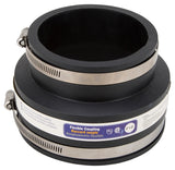 ProSource KJ-021 Coupling, 4 x 4 in, Concrete to Cast Iron or Plastic Pipes, PVC, Black