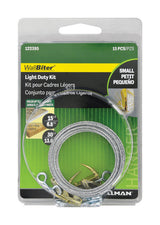 HILLMAN WallBiter Brass-Plated Silver Light Duty Picture Hook Kit 30 lb 5 pk, Pack of 5