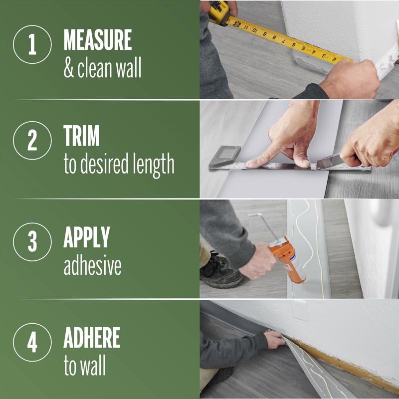 M-D Building Products 4 in. H X 0.08 in. W X 60 ft. L Prefinished Brown Vinyl Wall Base