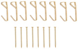 ProSource PH-122312-PS Picture Hanger, 10 lb, Steel, Polished Brass, Brass, Nail-In Mounting