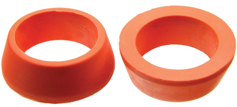 Danco 38803B Cone Faucet Washer, 19/32 in ID x 13/16 in OD Dia, 1/4 in Thick, Rubber, Pack of 5