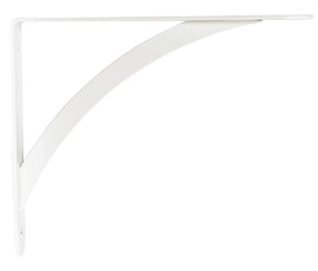 Knape & Vogt John Sterling White Steel Decorative Bracket 12 Ga. 7 in. L 100 lb, Pack of 10