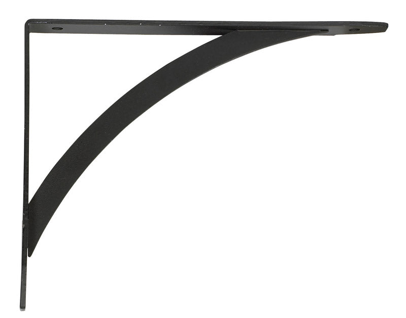 John Sterling Black Steel Decorative Bracket 12 Ga. 7 in. L 100 lb, Pack of 10
