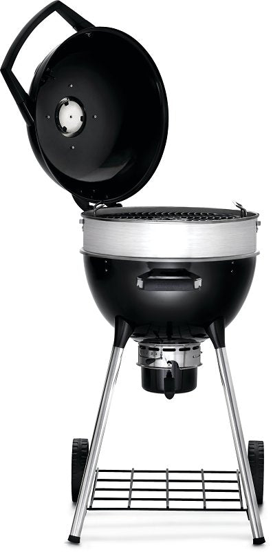 Napoleon Professional 18 PRO18K-LEG-3 Charcoal Kettle Grill, 235 sq-in Primary Cooking Surface, Black, Steel Body