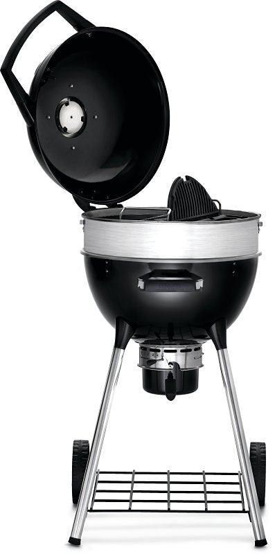 Napoleon Professional 18 PRO18K-LEG-3 Charcoal Kettle Grill, 235 sq-in Primary Cooking Surface, Black, Steel Body