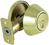 ProSource Signature Series D271-RU5B Deadbolt, 3 Grade, Polished Brass, 2-3/8, 2-3/4 in Backset, KW1 Keyway, Pack of 3