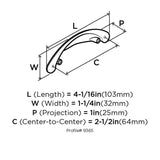 Amerock Essential'Z Series Arch Flush Pull Oil Rubbed Bronze 1 pk