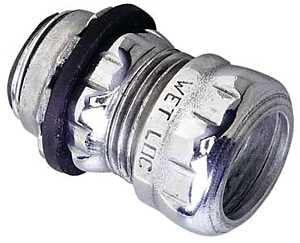 Halex 26252 Connector, 3/4 in Compression, Steel, 5/BAG