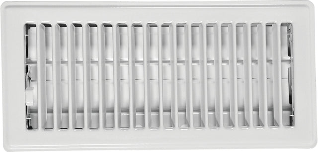 Imperial RG0267 Floor Register, 5-1/4 in L, 13-1/4 in W, Steel, White, Powder-Coated