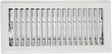 Imperial RG0283 Floor Register, 4 in L, 14 in W, Steel, White, Powder-Coated