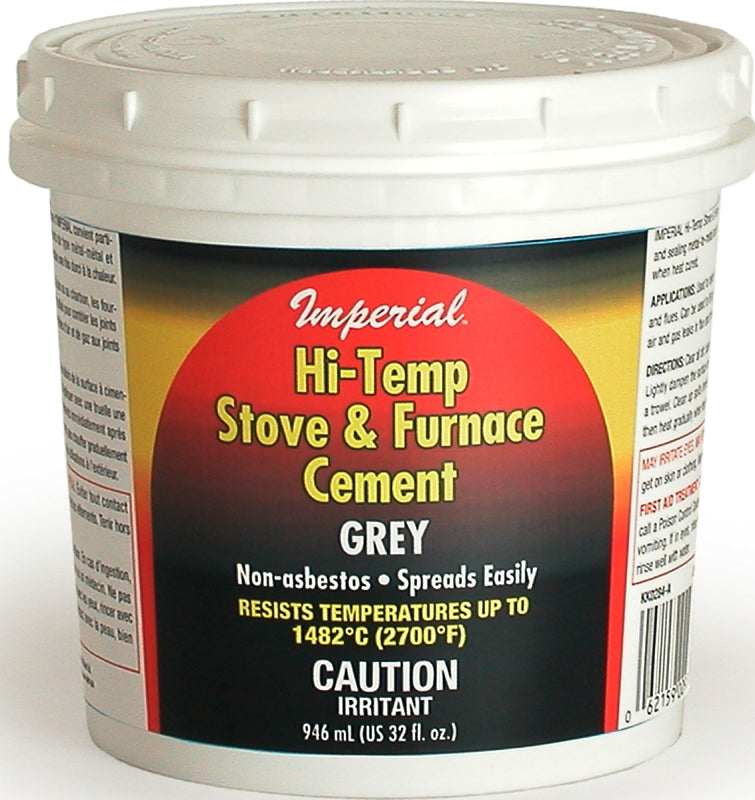 Imperial KK0284-A Stove and Furnace Cement, 32 oz Tub