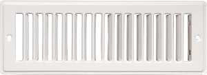Imperial RG1280A Toe Space Grille, 4 in L, 10 in W, Steel, White