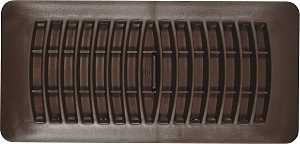 Imperial RG1451 Floor Register, 12 in W Duct Opening, 2-1/4 in H Duct Opening, Polystyrene, Brown
